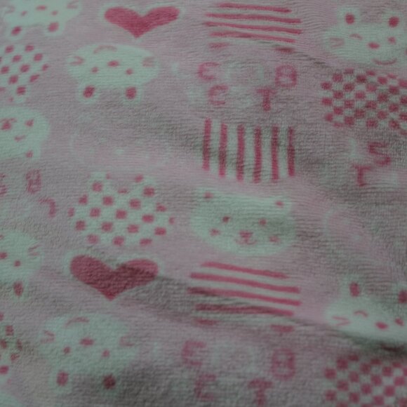 My Baby Pink Kitty Cat Heart Blanket Infant Girls Sherpa Fleece White NWT FLAW - Picture 4 of 4